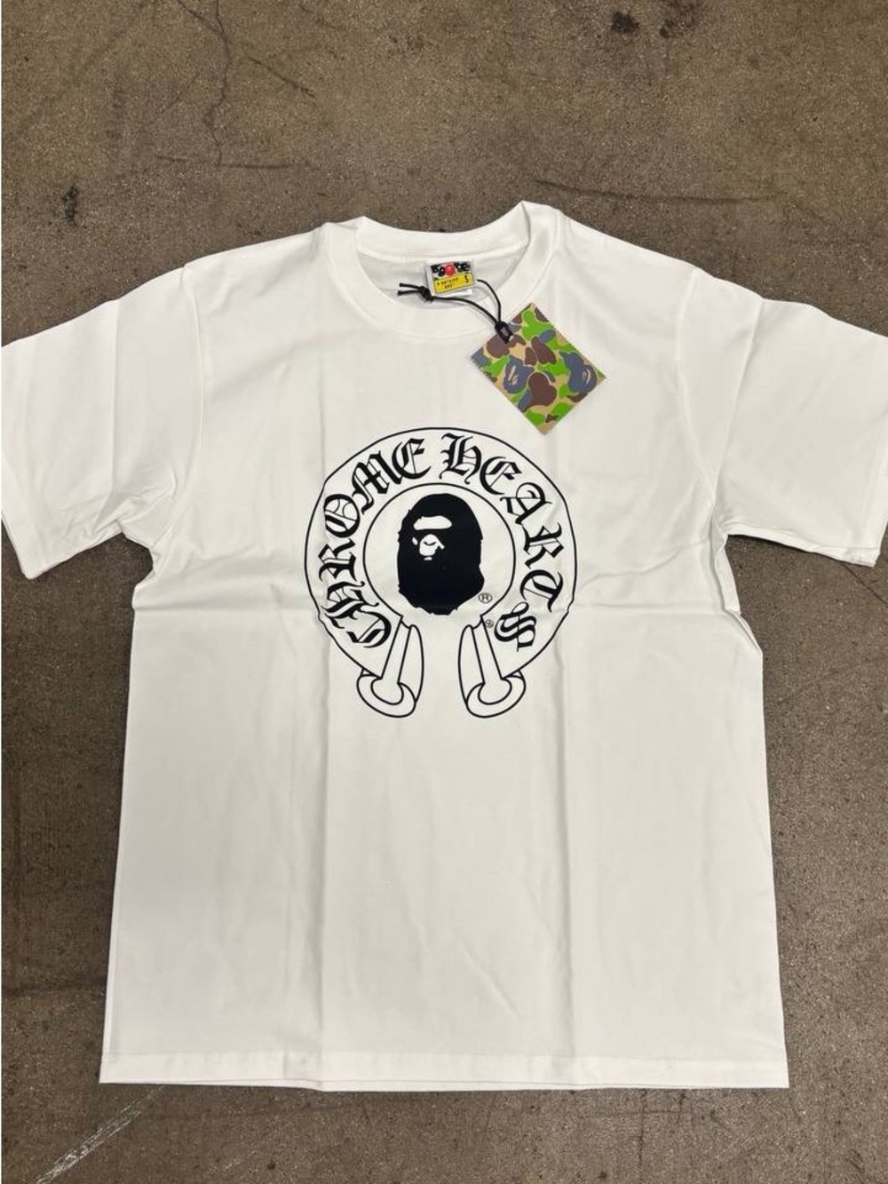 Bape X Chrome Heart Tee White